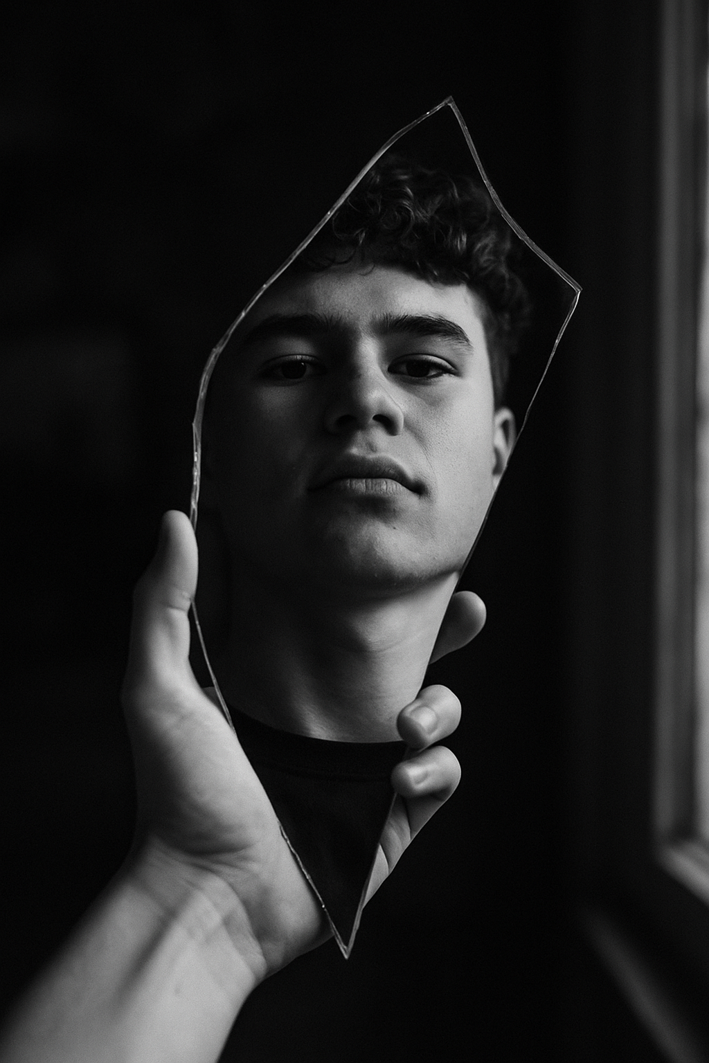 Foto mit Scherbe